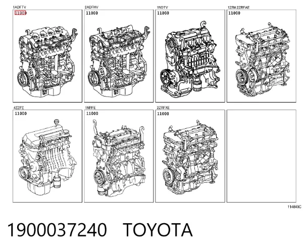 Motor completo 1900037240 Toyota