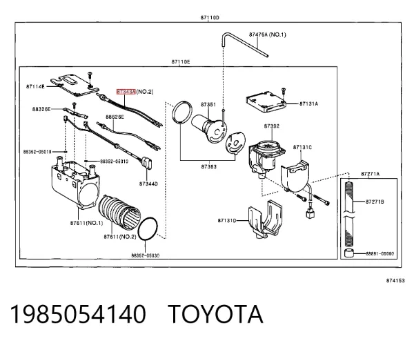 Bujía de precalentamiento 1985054140 Toyota