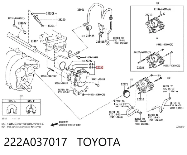 Módulo de control de válvulas 222A037017 Toyota
