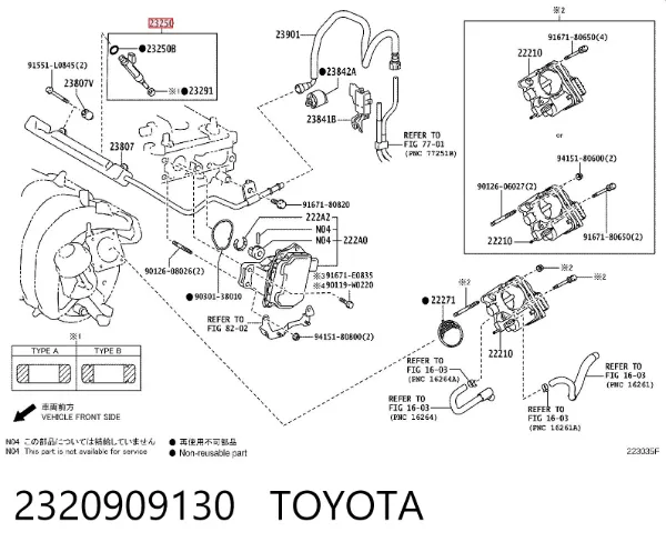 Inyector 2320909130 Toyota