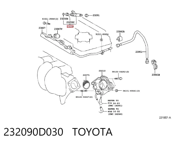Inyector 232090D030 Toyota