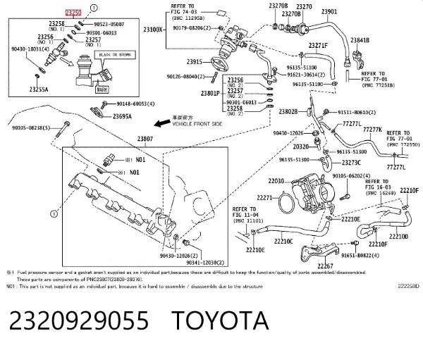 Inyector 2320929055 Toyota