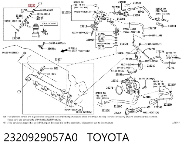 Inyector 2320929057A0 Toyota