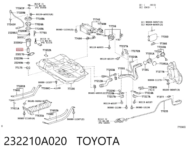Unidad de alimentación de combustible Toyota Camry VI