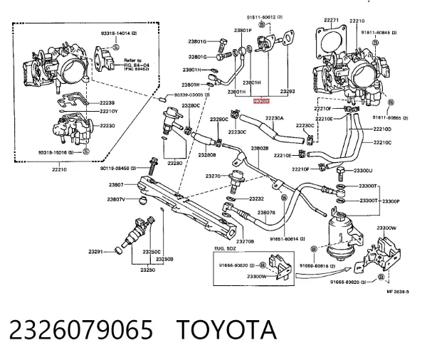 Sensor de arranque en frío 2326079065 Toyota