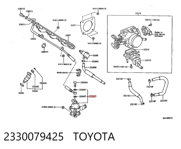 Filtro de combustible 2330079425 Toyota