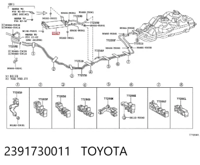Radiador de enfriamiento de combustible TOYOTA 2391730011