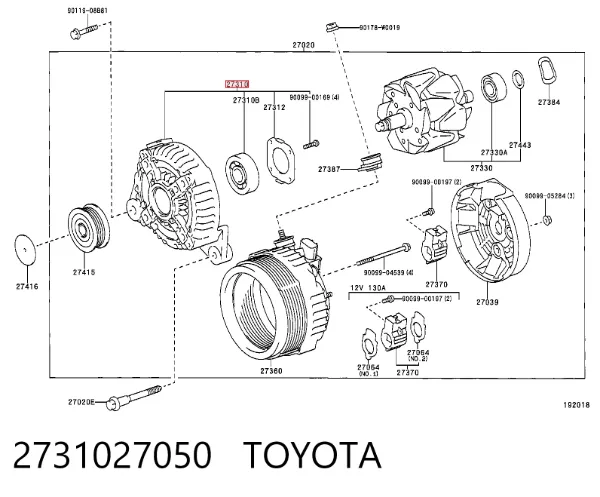 2731027050 Toyota