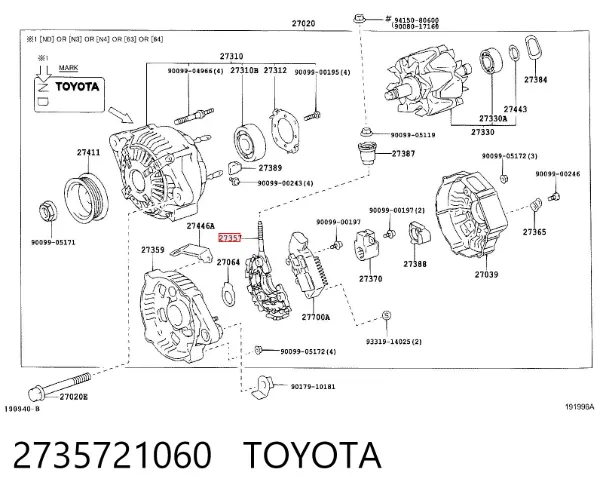  2735721060 Toyota
