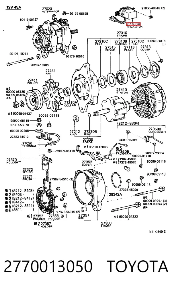 Regulador 2770013050 Toyota