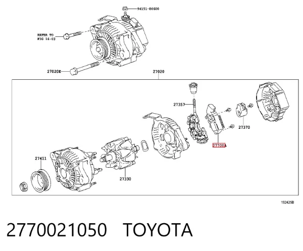 Regulador 2770021050 Toyota