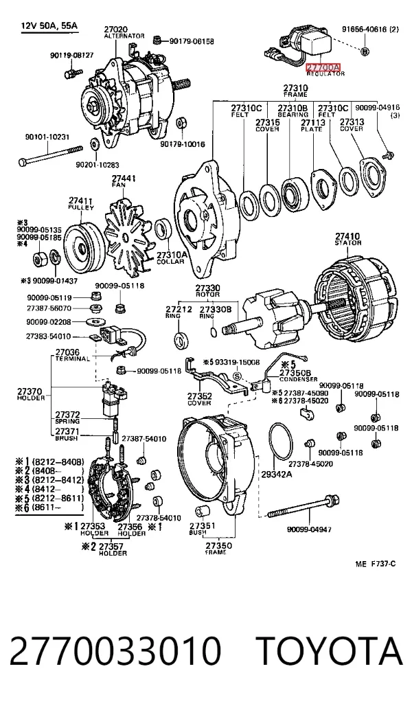 Regulador 2770033010 Toyota