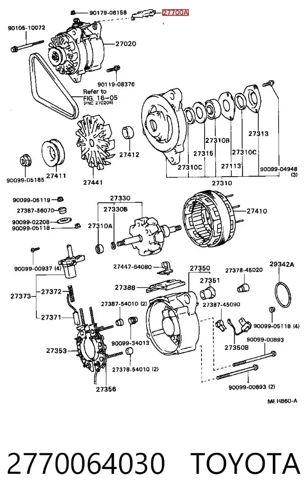 Regulador 2770064030 Toyota