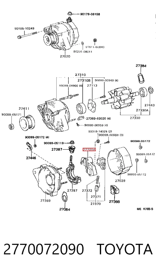 Regulador 2770072090 Toyota