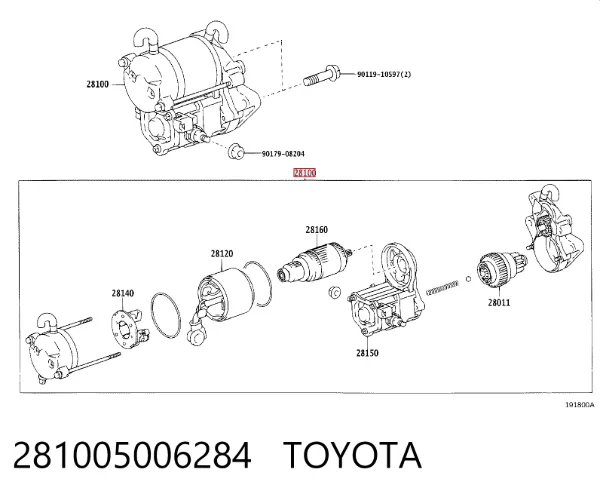 Motor de arranque Toyota Land Cruiser J200