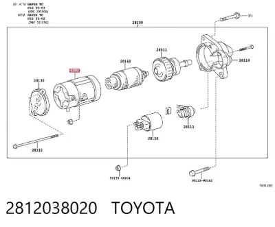 Bobinado del estator del motor de arranque TOYOTA 2812038020