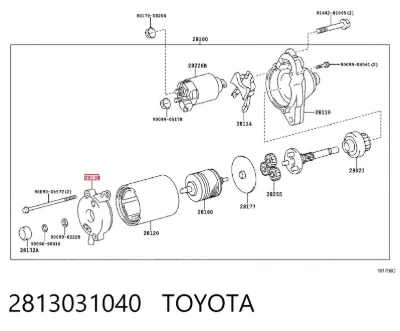 Portaescobillas de arranque TOYOTA 2813031040