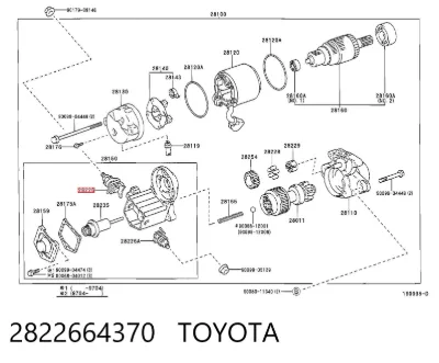 Kit de reparación del solenoide de arranque TOYOTA 2822664370