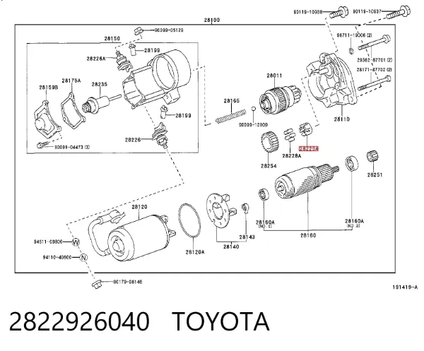  2822926040 Toyota
