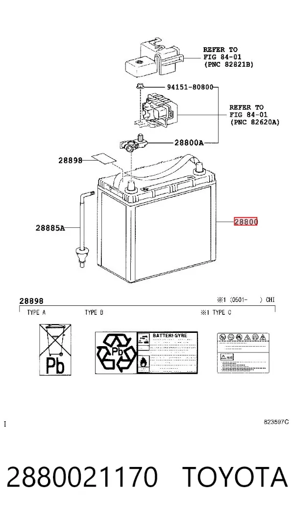 Batería 2880021170 Toyota