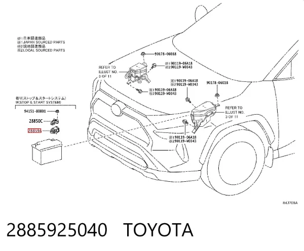  2885925040 Toyota