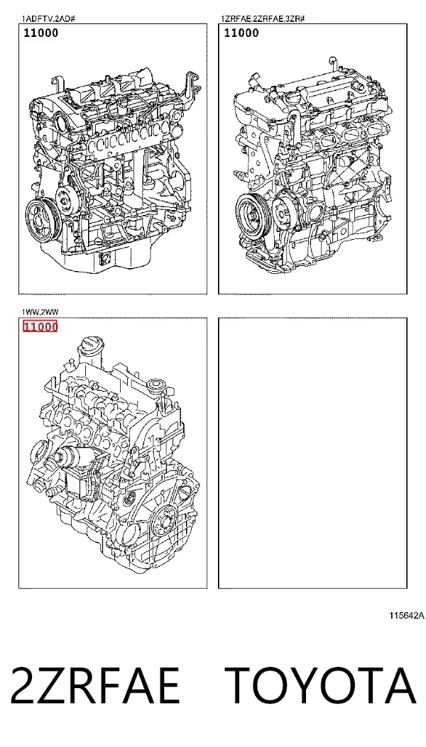 Motor completo 2ZRFAE Toyota