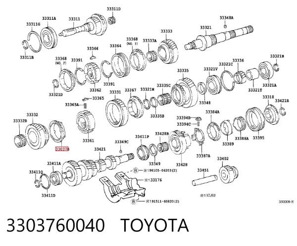 Anillo sincronizador 3303760040 Toyota