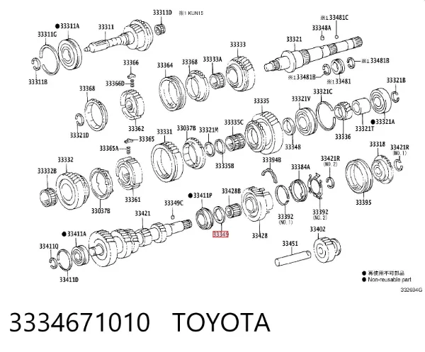  3334671010 Toyota