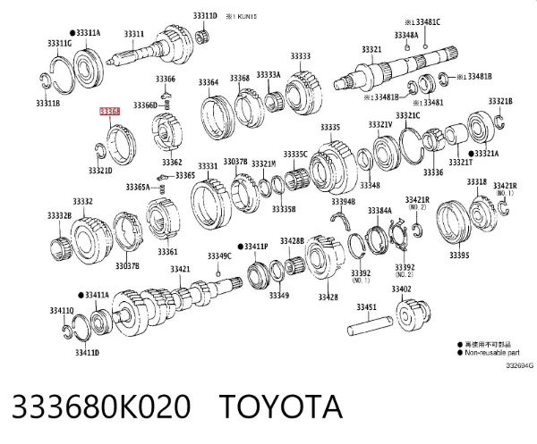  333680K020 Toyota