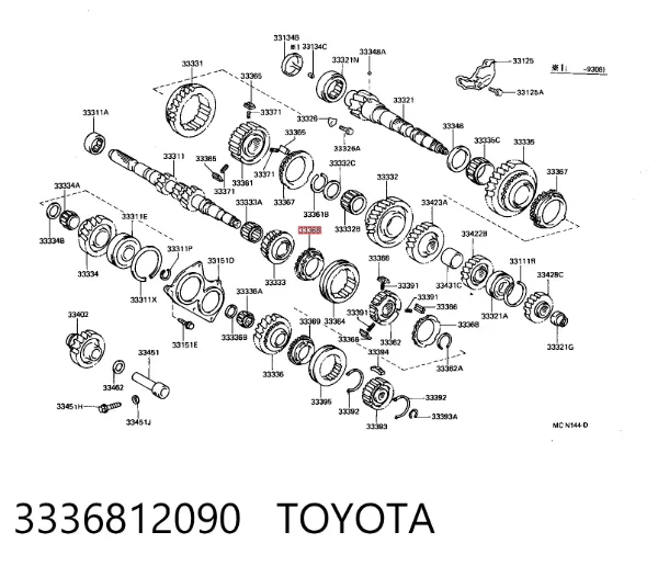 Anillo sincronizador 3336812090 Toyota