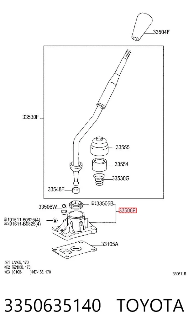 Palanca de cambios Toyota Hilux N