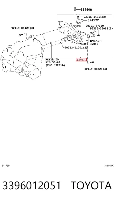 Actuador de embrague TOYOTA 3396012051