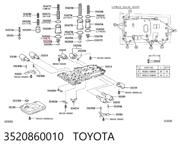  3520860010 Toyota