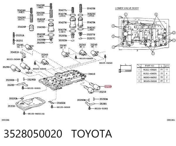 Solenoide de transmisión automática 3528050020 Toyota