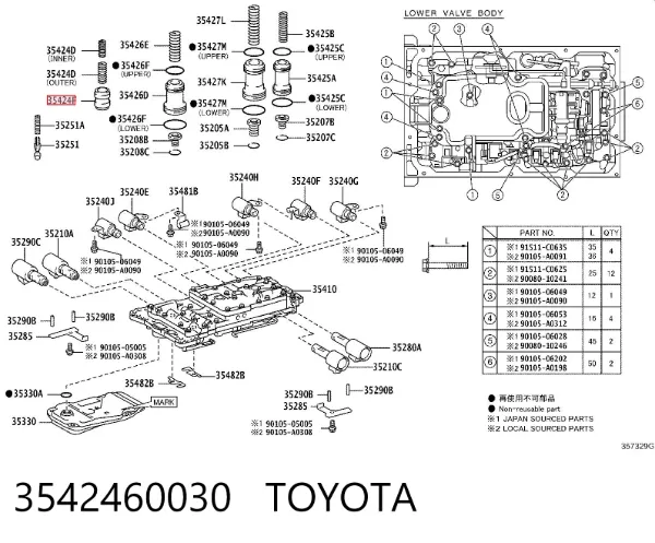  3542460030 Toyota