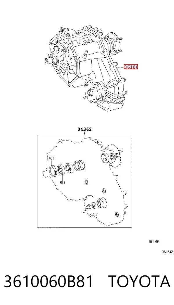 Caja de transferencia 3610060B81 Toyota