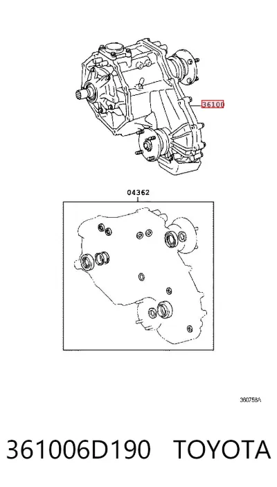 Caja de transferencia TOYOTA 361006D190