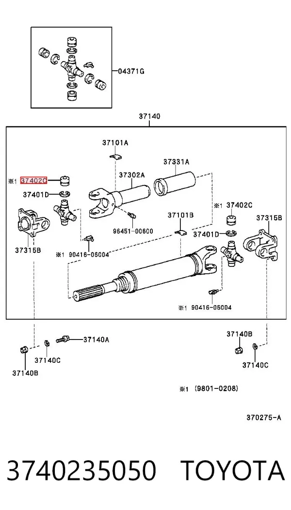 Cruceta 3740235050 Toyota