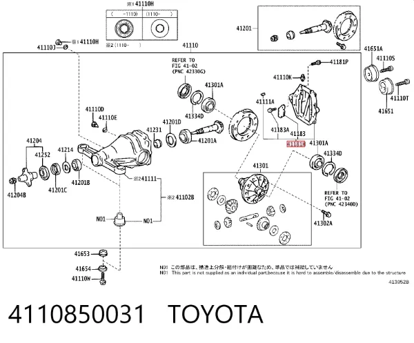  4110850031 Toyota