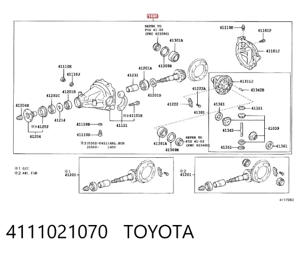 Grupo trasero Lexus RX 300/330/350/400H
