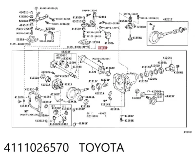 Eje delantero completo TOYOTA 4111026570