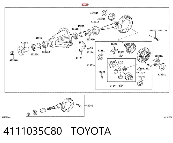  4111035C80 Toyota
