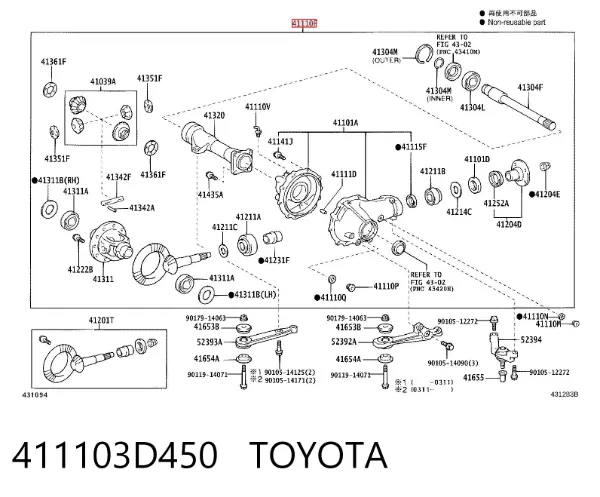  411103D450 Toyota