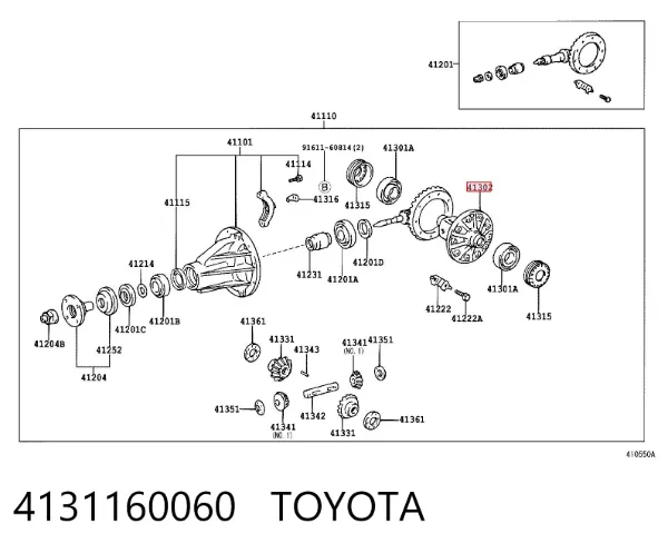 Grupo trasero 4131160060 Toyota