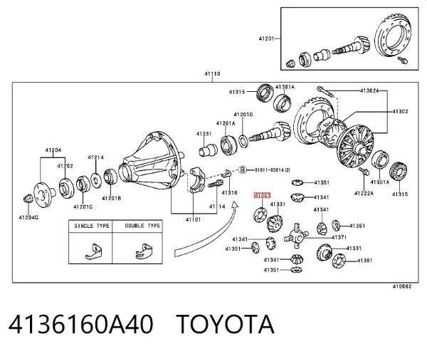  4136160A40 Toyota