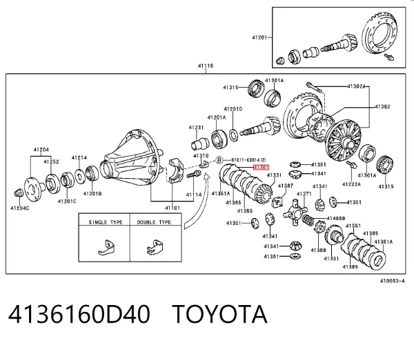  4136160D40 Toyota