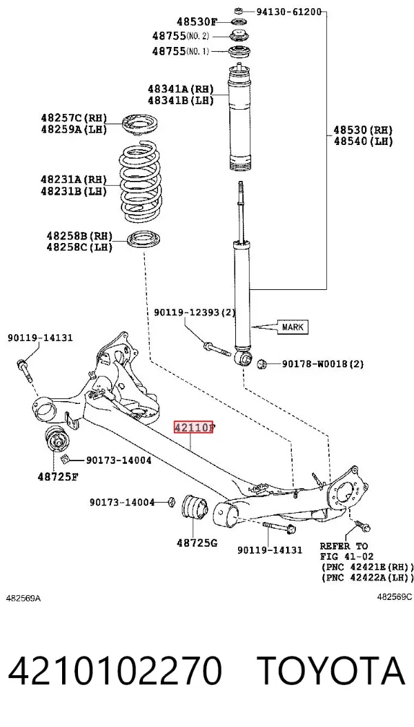 Puente trasero Toyota Corolla E18
