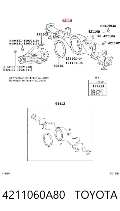 Cárter del eje trasero TOYOTA 4211060A80