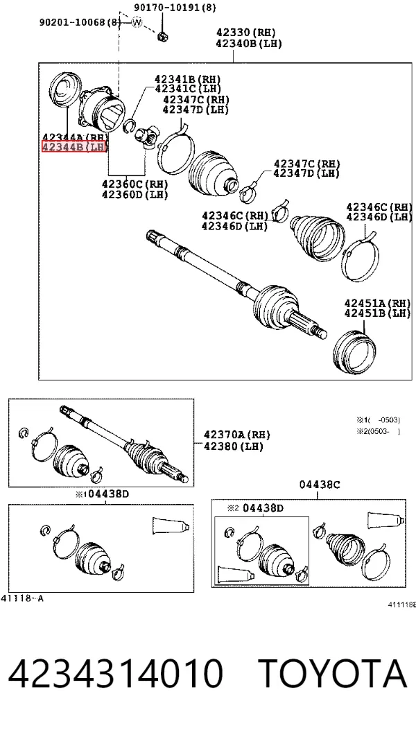  4234314010 Toyota