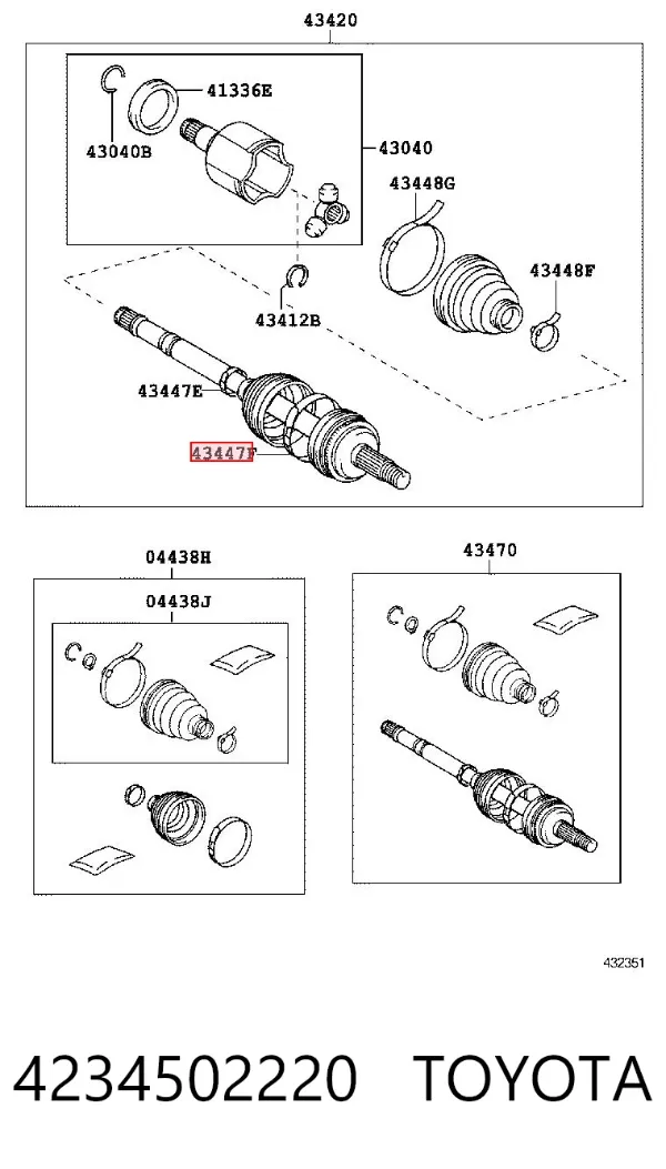  4234502220 Toyota